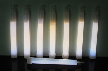 6 inch 15mm White Premium Safety Glow Sticks- Single Packs